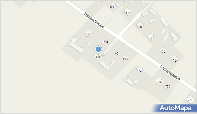 Tomaszowice, Tomaszowice, 69C, mapa Tomaszowice