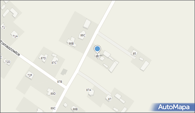 Tomaszowice, Tomaszowice, 86, mapa Tomaszowice