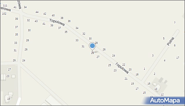 Tomaszowice, Topolowa, 29, mapa Tomaszowice