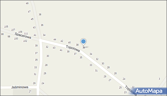 Tomaszowice, Topolowa, 36, mapa Tomaszowice