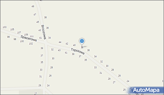 Tomaszowice, Topolowa, 38, mapa Tomaszowice