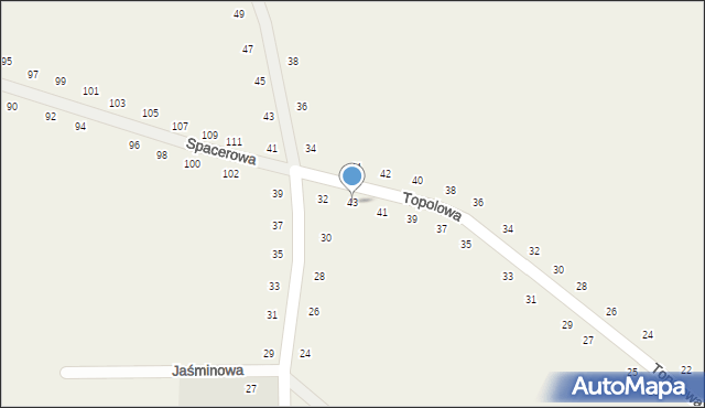 Tomaszowice, Topolowa, 43, mapa Tomaszowice
