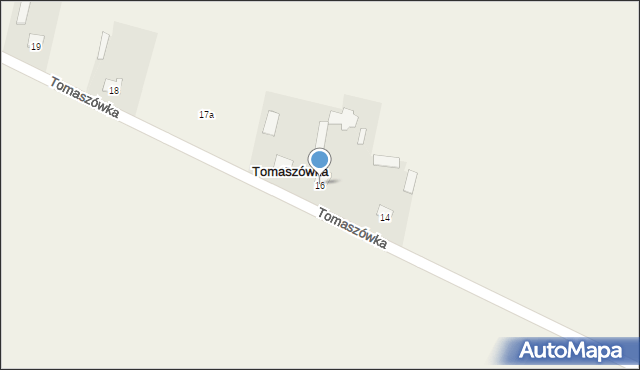 Tomaszówka, Tomaszówka, 16, mapa Tomaszówka