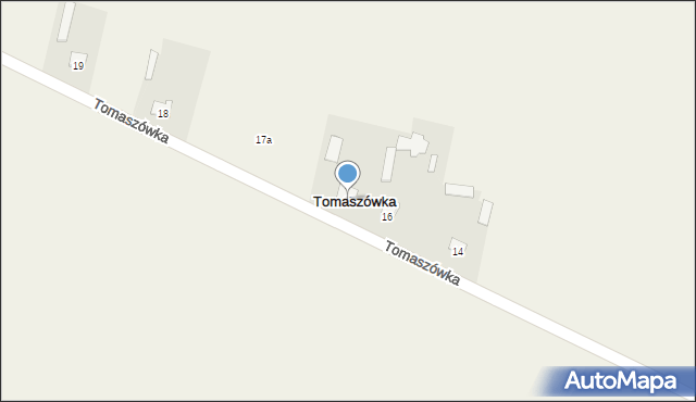 Tomaszówka, Tomaszówka, 17, mapa Tomaszówka