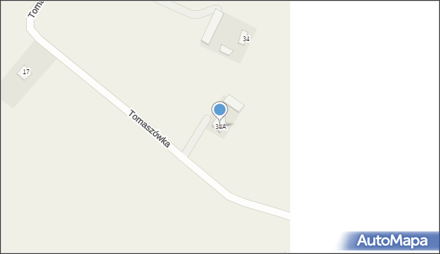 Tomaszówka, Tomaszówka, 34A, mapa Tomaszówka