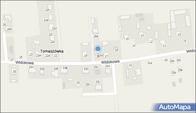 Tomaszówka, Tomaszówka, 18, mapa Tomaszówka
