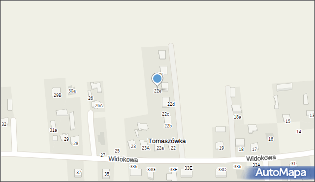 Tomaszówka, Tomaszówka, 22e, mapa Tomaszówka
