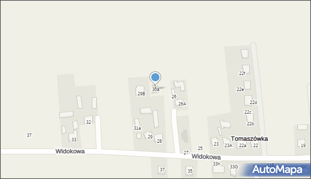 Tomaszówka, Tomaszówka, 30a, mapa Tomaszówka
