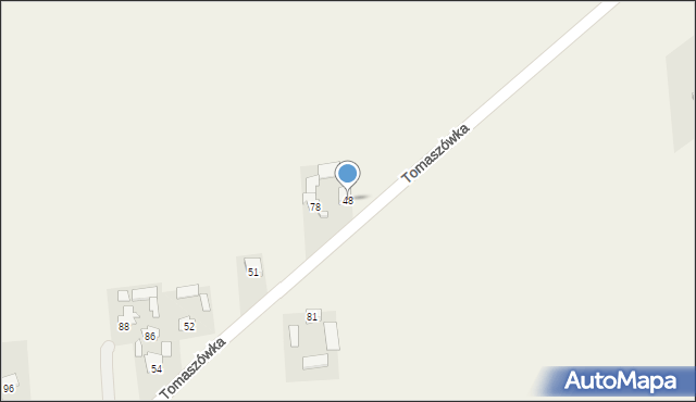 Tomaszówka, Tomaszówka, 48, mapa Tomaszówka