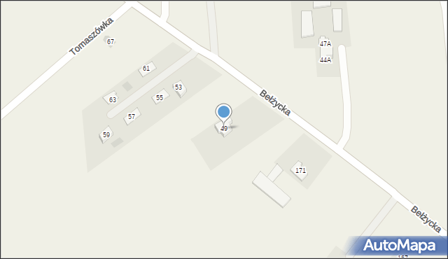 Tomaszówka, Tomaszówka, 49, mapa Tomaszówka