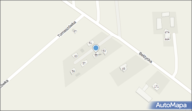 Tomaszówka, Tomaszówka, 55, mapa Tomaszówka