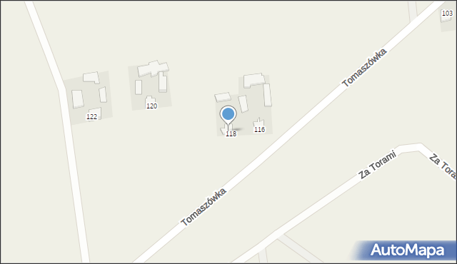Tomaszówka, Tomaszówka, 73, mapa Tomaszówka