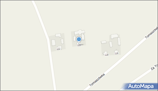 Tomaszówka, Tomaszówka, 74, mapa Tomaszówka