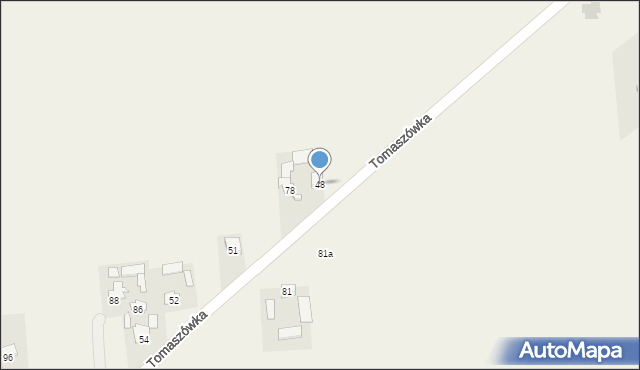 Tomaszówka, Tomaszówka, 76, mapa Tomaszówka