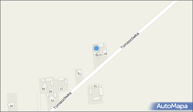 Tomaszówka, Tomaszówka, 78, mapa Tomaszówka