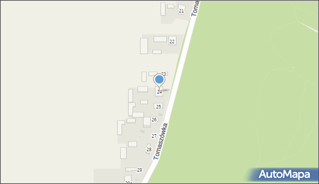 Tomaszówka, Tomaszówka, 24, mapa Tomaszówka