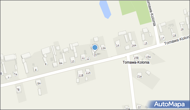 Tomawa, Tomawa-Kolonia, 13, mapa Tomawa