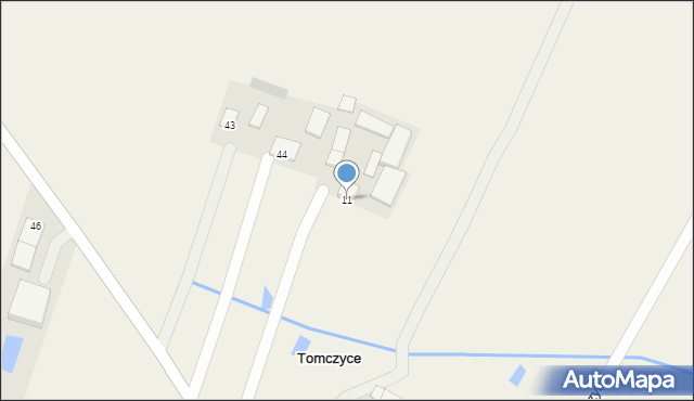 Tomczyce, Tomczyce, 11, mapa Tomczyce