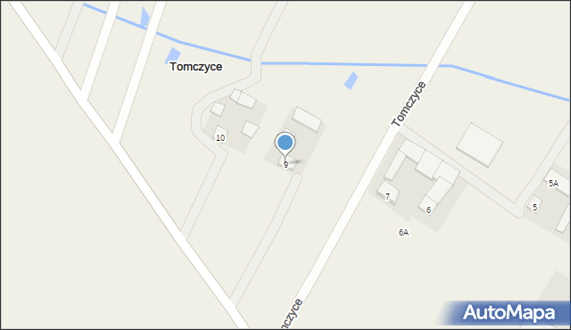 Tomczyce, Tomczyce, 9, mapa Tomczyce