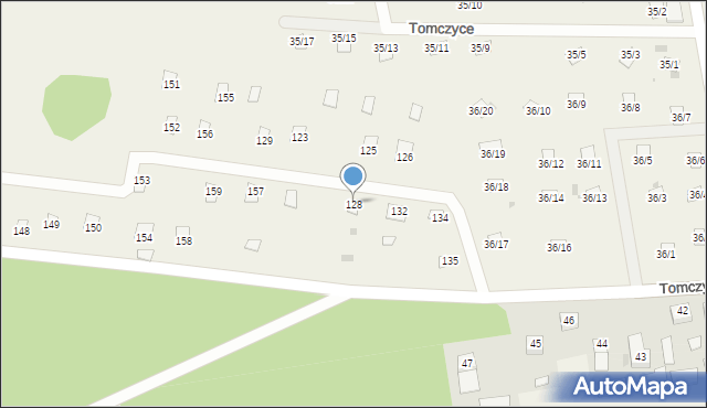 Tomczyce, Tomczyce, 128, mapa Tomczyce