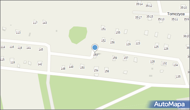 Tomczyce, Tomczyce, 153, mapa Tomczyce