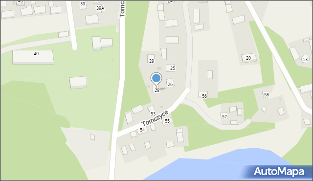 Tomczyce, Tomczyce, 28, mapa Tomczyce