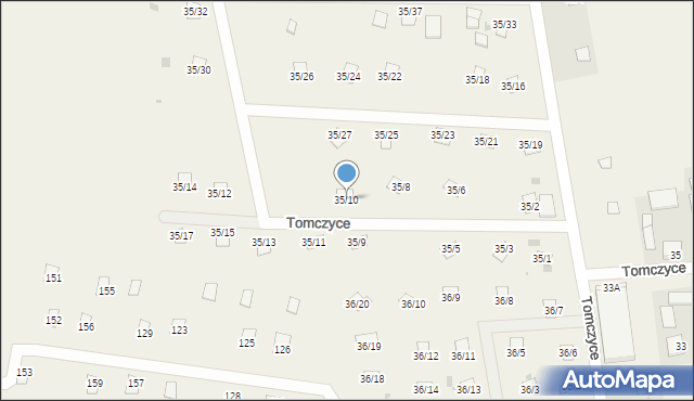 Tomczyce, Tomczyce, 35/10, mapa Tomczyce