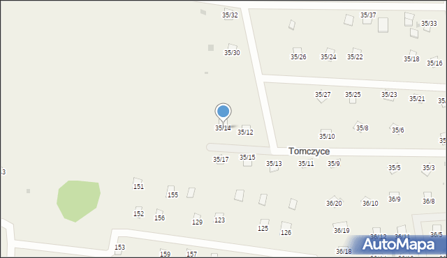 Tomczyce, Tomczyce, 35/14, mapa Tomczyce