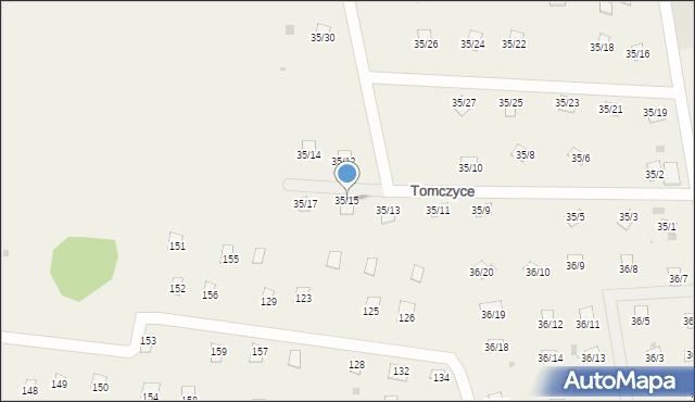 Tomczyce, Tomczyce, 35/15, mapa Tomczyce