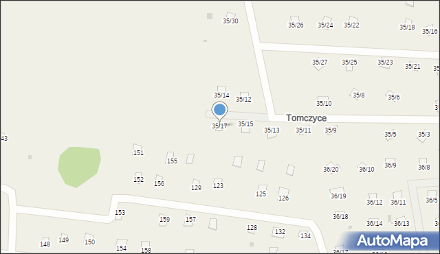 Tomczyce, Tomczyce, 35/17, mapa Tomczyce