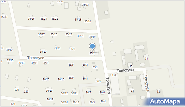 Tomczyce, Tomczyce, 35/2, mapa Tomczyce