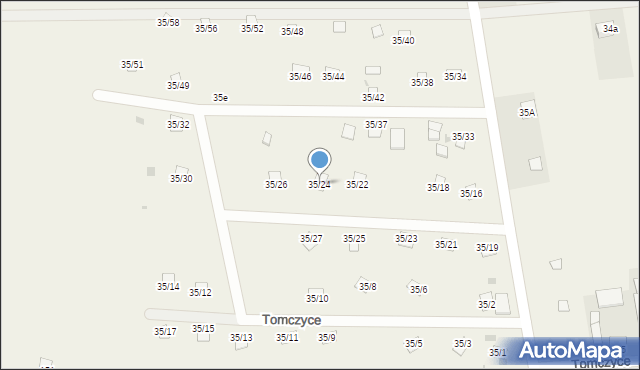 Tomczyce, Tomczyce, 35/24, mapa Tomczyce