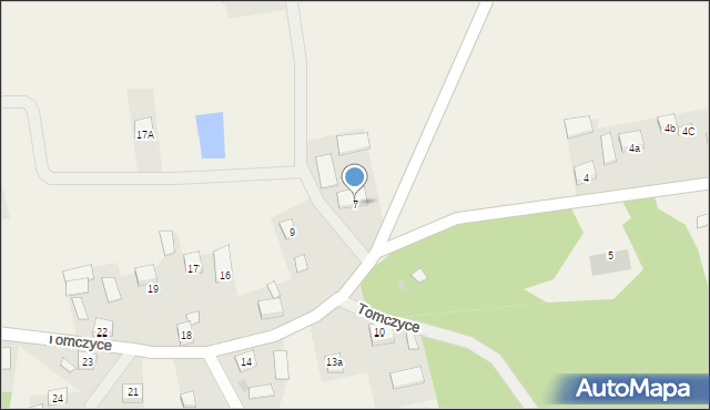 Tomczyce, Tomczyce, 7, mapa Tomczyce