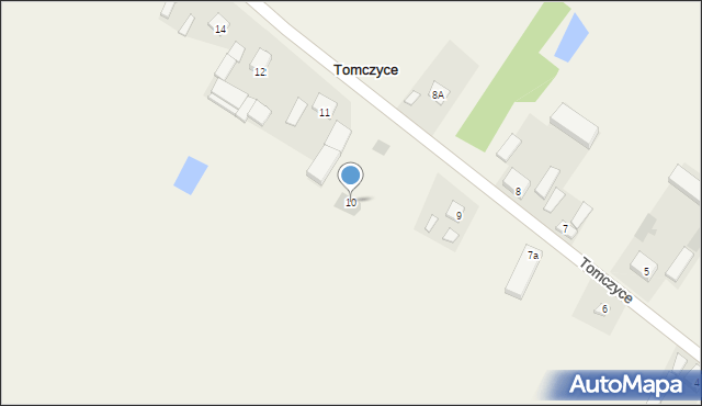 Tomczyce, Tomczyce, 10, mapa Tomczyce