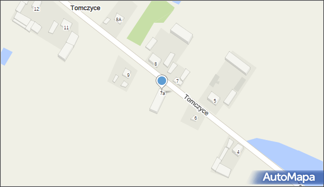 Tomczyce, Tomczyce, 7a, mapa Tomczyce