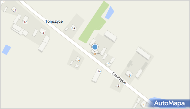 Tomczyce, Tomczyce, 8, mapa Tomczyce