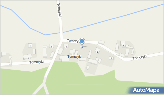 Tomczyki, Tomczyki, 4, mapa Tomczyki