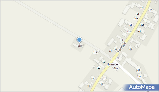 Tomice, Tomice, 11B, mapa Tomice