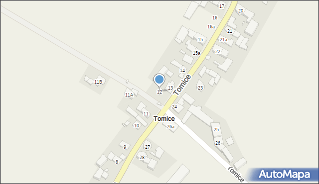 Tomice, Tomice, 12, mapa Tomice