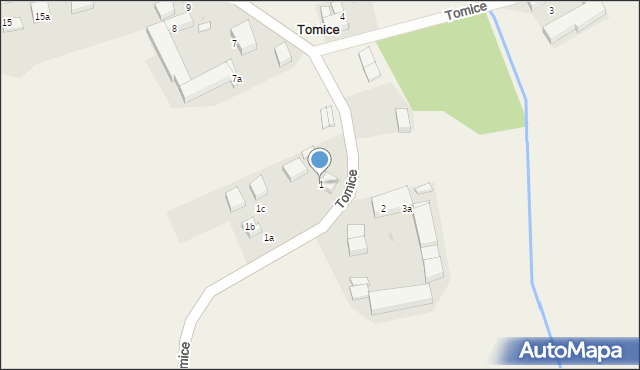Tomice, Tomice, 1, mapa Tomice
