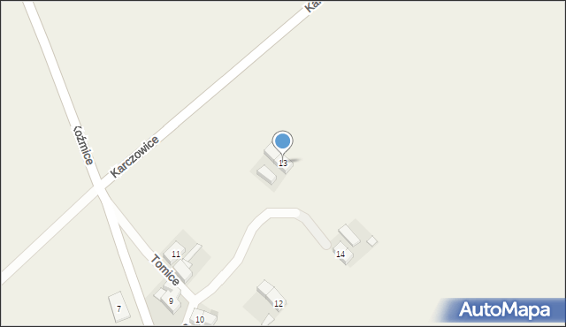 Tomice, Tomice, 13, mapa Tomice