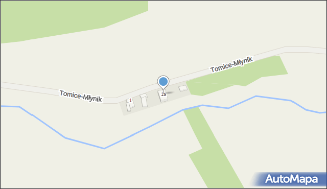 Tomice, Tomice-Młynik, 1a, mapa Tomice