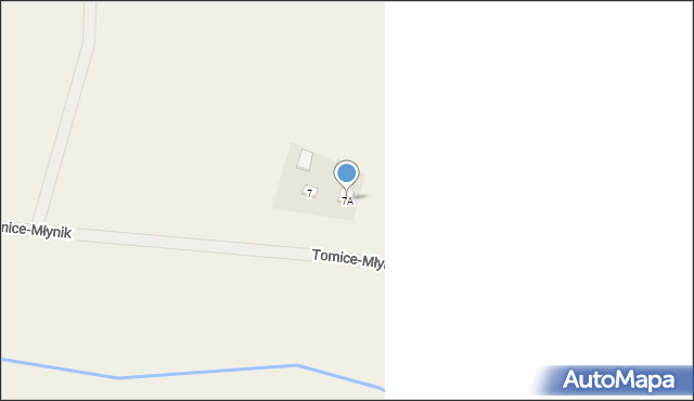 Tomice, Tomice-Młynik, 7A, mapa Tomice