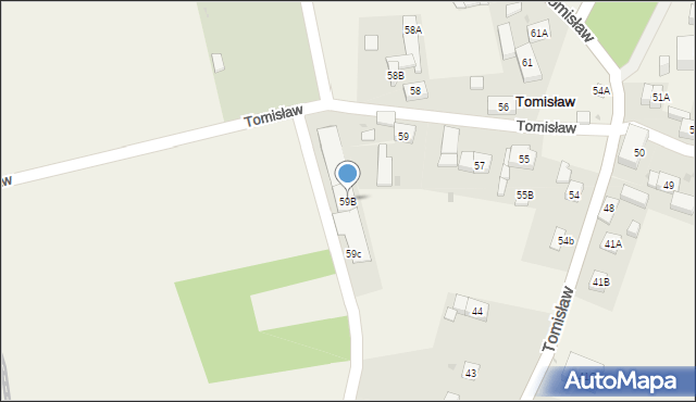 Tomisław, Tomisław, 59B, mapa Tomisław
