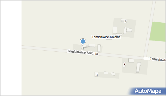 Tomisławice, Tomisławice-Kolonia, 3, mapa Tomisławice