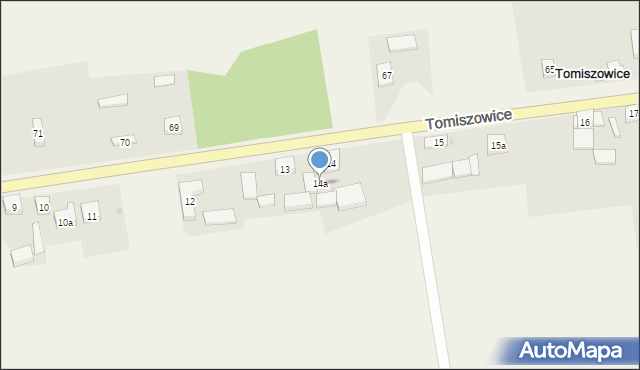 Tomiszowice, Tomiszowice, 14a, mapa Tomiszowice