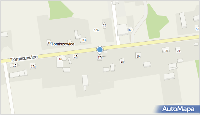 Tomiszowice, Tomiszowice, 17a, mapa Tomiszowice