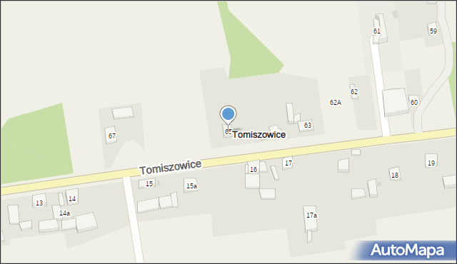 Tomiszowice, Tomiszowice, 65, mapa Tomiszowice
