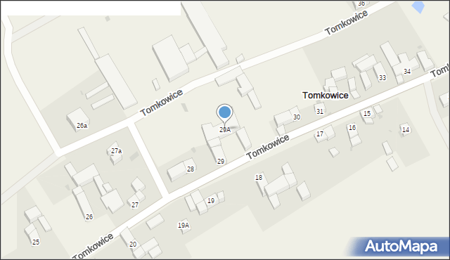 Tomkowice, Tomkowice, 29A, mapa Tomkowice