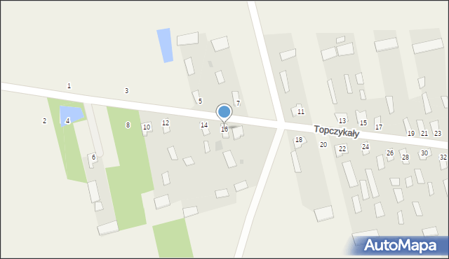 Topczykały, Topczykały, 16, mapa Topczykały